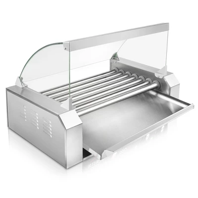 Olde Midway Electric Hot Dog Roller Grill Cooker With Glass Cover, Commercial Grade Machine 3 Olde Midway Electric Hot Dog Roller Grill Cooker With Glass Cover, Commercial Grade Machine - Image 3