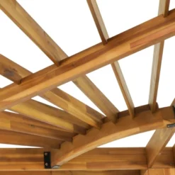 Dilan Outdoor Acacia Wood Triangle Pergola - Teak/Black - Christopher Knight Home -Sunnydaze Decor Store GUEST a941fe2f 3995 4b01 8760 2cec9d532383