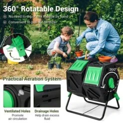 Costway Dual Chamber Compost Tumbler Outdoor Rotating Chamber Compost Bin 34.5 Gallon 14 Costway Dual Chamber Compost Tumbler Outdoor Rotating Chamber Compost Bin 34.5 Gallon -Sunnydaze Decor Store GUEST a9854585 5ce3 4949 830f 519cc6c77c7e