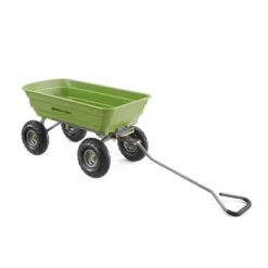 Gorilla Carts 600 Pound Capacity Heavy Duty Poly Yard Garden Steel Quick Dump Utility Wheelbarrow Wagon Trolley Cart With Straight Pull Handle, Green 7 Gorilla Carts 600 Pound Capacity Heavy Duty Poly Yard Garden Steel Quick Dump Utility Wheelbarrow Wagon Trolley Cart With Straight Pull Handle, Green -Sunnydaze Decor Store GUEST aa1e739e 4f60 46c9 8e56 6013d72e484a