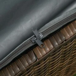 Outsunny Storage Bench Rattan Wicker Garden Deck Box Bin With Interior Waterproof Bag And Comfy Cushion, Gray -Sunnydaze Decor Store GUEST aa4690a7 0988 409c 8b2e 7c84feb1ea64