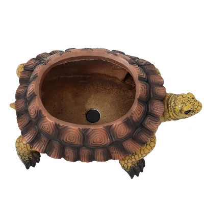 Sunnydaze Decor Sunnydaze Polyresin Teddy The Turtle Decorative Indoor/Outdoor Garden Planter For Patio, Lawn, Porch And Backyard - 11" W - Green And Brown 4 Sunnydaze Decor Sunnydaze Polyresin Teddy The Turtle Decorative Indoor/Outdoor Garden Planter For Patio, Lawn, Porch And Backyard - 11" W - Green And Brown - Image 4