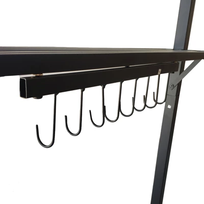 SUGIFT 8' X 5' Outdoor Grill Gazebo Shelter Tent With 2 Tier In Burgundy 5 SUGIFT 8' X 5' Outdoor Grill Gazebo Shelter Tent With 2 Tier In Burgundy - Image 5