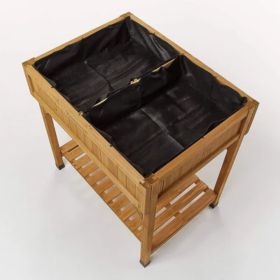 VegTrug Custom 32 Inch Wooden Raised Herb Garden Bed Planter Box With Herb Liners And Dividers For Patios, Balconies, And Small Gardens 2 VegTrug Custom 32 Inch Wooden Raised Herb Garden Bed Planter Box With Herb Liners And Dividers For Patios, Balconies, And Small Gardens - Image 2