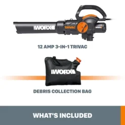 Worx WG512 TRIVAC 12-Amp Electric 3-IN-1 Blower / Mulcher / Yard Vacuum With Leaf Collection System 16 Worx WG512 TRIVAC 12-Amp Electric 3-IN-1 Blower / Mulcher / Yard Vacuum With Leaf Collection System -Sunnydaze Decor Store GUEST ac3b6b72 74ce 44c1 895e 09508706a5ef