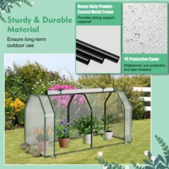 Costway 47.5''x 21.5''x 24''Portable Mini Greenhouse With 2 Zipper Doors & Ground Stakes 14 Costway 47.5''x 21.5''x 24''Portable Mini Greenhouse With 2 Zipper Doors & Ground Stakes -Sunnydaze Decor Store GUEST ace7a351 db58 4398 83cc b496fa30705b