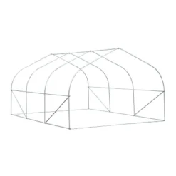 Outsunny 11.5' X 9.8' X 6.5' Outdoor Walk-In Tunnel Greenhouse Hot House With Roll-up Windows, Zippered Door, PE Cover, White 12 Outsunny 11.5' X 9.8' X 6.5' Outdoor Walk-In Tunnel Greenhouse Hot House With Roll-up Windows, Zippered Door, PE Cover, White -Sunnydaze Decor Store GUEST aec1edcb 0510 49d6 ae2a ff8d084b9803