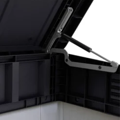 Keter KET-237831 Elite Store Outdoor Storage Shed For Tools Garbage Cans Patio Furniture Bicycles, Hydraulic Lid, 4.6 By 2.7 Foot, Deco Grey -Sunnydaze Decor Store GUEST aefeaf5d 39ce 4d12 9d37 fa4f087995a6