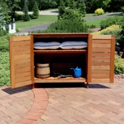 Sunnydaze Decor Sunnydaze Outdoor Meranti Wood Small Garden Storage Shed For The Patio Or Yard - 36" -Sunnydaze Decor Store GUEST af99a650 3a4c 4827 b2d1 27d0fbe99c56
