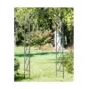 Achla Designs 92" Elegant Handcrafted Lattice Iron Garden Arbor Graphite Powder Coated Finish