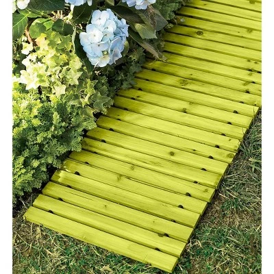Roll-Out Straight Mossy Green Hardwood Garden And Yard Pathway, 8'L X 18"W 1 Roll-Out Straight Mossy Green Hardwood Garden And Yard Pathway, 8'L X 18"W