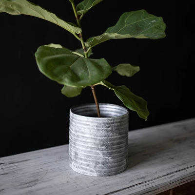 White Metal Planter - Foreside Home & Garden 6 White Metal Planter - Foreside Home & Garden - Image 6