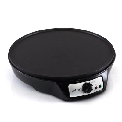 NutriChef 12 Inch Electric Nonstick Griddle Pancake Crepe Injera Blitnz Maker Hot Plate Cooktop With Crepe Turner And Pastry Spreader Tools, Black 2 NutriChef 12 Inch Electric Nonstick Griddle Pancake Crepe Injera Blitnz Maker Hot Plate Cooktop With Crepe Turner And Pastry Spreader Tools, Black - Image 2