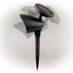 Set Of 4 Outdoor Solar Powered Pathway LED Light Stakes Silver/Black - Alpine Corporation -Sunnydaze Decor Store GUEST b1958f2f af18 4fe5 8ca8 64b9c44c2b6b