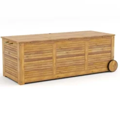 Costway 48 Gallon Acacia Wooden Patio Storage Deck Box Outdoor Storage Box With Wheels 17 Costway 48 Gallon Acacia Wooden Patio Storage Deck Box Outdoor Storage Box With Wheels -Sunnydaze Decor Store GUEST b2ef382c 7342 463e 921e 4fd8f36987b7