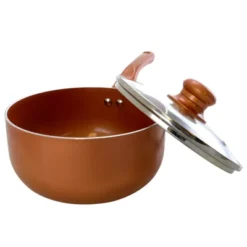 Better Chef 2 Qt. Copper Colored Ceramic Coated Saucepan With Glass Lid 6 Better Chef 2 Qt. Copper Colored Ceramic Coated Saucepan With Glass Lid -Sunnydaze Decor Store GUEST b3940c32 eb28 4814 928b b1e43d89bed2