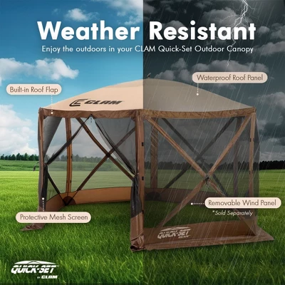 Clam Quick-Set Escape Sided Portable Pop-Up Outdoor Camping Gazebo Screen Tent With Ground Stakes And Carry Bag 2 Clam Quick-Set Escape Sided Portable Pop-Up Outdoor Camping Gazebo Screen Tent With Ground Stakes And Carry Bag - Image 2