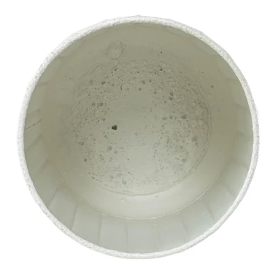 Fluted Sandy Planter White Metal - Foreside Home & Garden 2 Fluted Sandy Planter White Metal - Foreside Home & Garden - Image 2