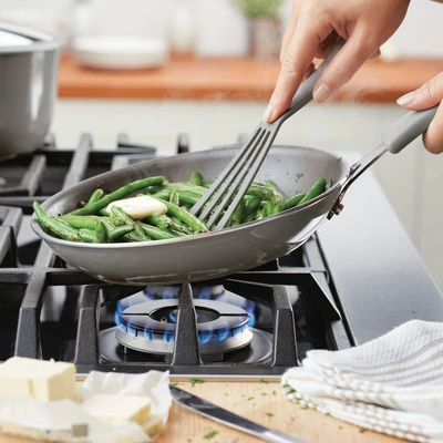 Rachael Ray Cook + Create Aluminum Nonstick Frying Pan 10" Gray 3 Rachael Ray Cook + Create Aluminum Nonstick Frying Pan 10" Gray - Image 3