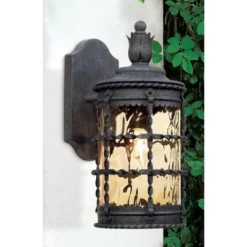 Minka Lavery Mallorca Collection 16" High Iron Outdoor Wall Light -Sunnydaze Decor Store GUEST b5ff7c2d 8c37 461b 91eb 26674d90ef9c