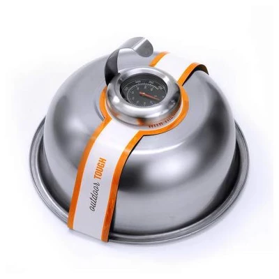 Yukon Glory Griddle Dome With Built In Thermometer, Stainless Steel 8-Inch Cover 1 Yukon Glory Griddle Dome With Built In Thermometer, Stainless Steel 8-Inch Cover