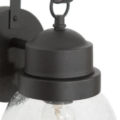 11" Metal/Glass Globe Outdoor Wall Lamp Black - LNC -Sunnydaze Decor Store GUEST b62effaf 7a9a 4cc1 a5ce e5abe7f254d7