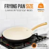 NutriChef 12" Large Fry Pan - Large Skillet Nonstick Frying Pan With Golden Titanium Coated Silicone Handle, Ceramic Coating