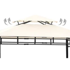 SUGIFT 12 Ft. X 4.3 Ft. Iron Double Tiered Backyard Patio BBQ Grill Gazebo With Bar Counters 6 SUGIFT 12 Ft. X 4.3 Ft. Iron Double Tiered Backyard Patio BBQ Grill Gazebo With Bar Counters -Sunnydaze Decor Store GUEST b81f3049 9bd7 4e87 ab0b 36908f1c8440