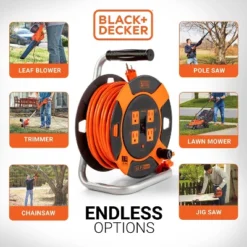 Black & Decker BLACK+DECKER 50' Cord Reel 14AWG 4 Outlets 8 Black & Decker BLACK+DECKER 50' Cord Reel 14AWG 4 Outlets -Sunnydaze Decor Store GUEST b8e07f33 0b57 4fa0 a3cd 5203fbb26cf1