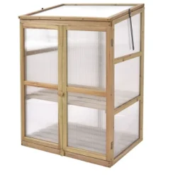 Costway Garden Portable Wooden GreenHouse Cold Frame Raised Plants Shelves Protection -Sunnydaze Decor Store GUEST b8fcf98e ae95 4934 b6b9 9fe5737e2dba