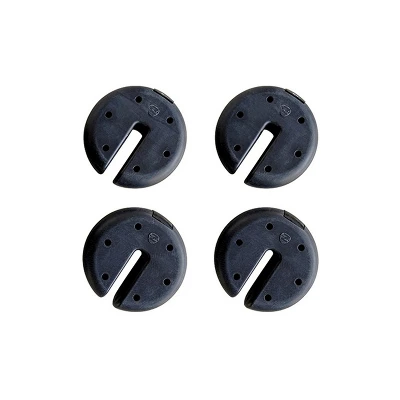 Z-Shade ZSCIRWTS-4 Black Durable Plastic Coated 5 Pound Circular Cement Core Canopy Shade Tent Outdoor Weight Plates, Set Of 4 3 Z-Shade ZSCIRWTS-4 Black Durable Plastic Coated 5 Pound Circular Cement Core Canopy Shade Tent Outdoor Weight Plates, Set Of 4 - Image 3