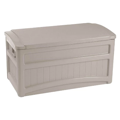 Suncast 73 Gallon Outdoor Patio Deck Storage Organization Box, Taupe (2 Pack) 3 Suncast 73 Gallon Outdoor Patio Deck Storage Organization Box, Taupe (2 Pack) - Image 3