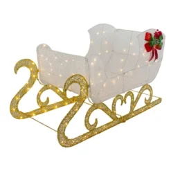 Northlight 48" LED Lighted Glitter Reindeer With Sleigh Outdoor Christmas Decoration 10 Northlight 48" LED Lighted Glitter Reindeer With Sleigh Outdoor Christmas Decoration -Sunnydaze Decor Store GUEST bba1fac2 f85f 4aa0 b86d 0c5294a74f56