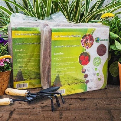 Envelor 10lb Compressed Coco Coir Brick Potting Soil 2 Envelor 10lb Compressed Coco Coir Brick Potting Soil - Image 2