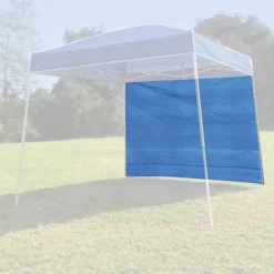 Z-Shade 10 X 10 Foot Horizon Angled Leg Instant Shade Canopy Tent Shelter With Z-Shade 10 Ft Angled Leg Canopy Tent Taffeta Attachment, Blue -Sunnydaze Decor Store GUEST bc16caeb 72dd 4502 b813 1e57764aef62