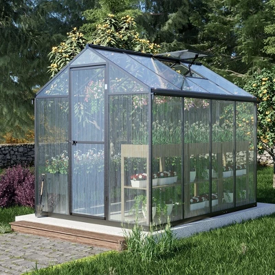 AOODOR Walk-in Greenhouse Polycarbonate Panel Hobby GreenhousesGarden 6 AOODOR Walk-in Greenhouse Polycarbonate Panel Hobby GreenhousesGarden - Image 6