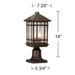 Kathy Ireland Sierra Craftsman Rustic Farmhouse Outdoor Post Light Rubbed Bronze 14" Seedy Glass For Exterior Barn Deck House Porch Yard Patio Home 6 Kathy Ireland Sierra Craftsman Rustic Farmhouse Outdoor Post Light Rubbed Bronze 14" Seedy Glass For Exterior Barn Deck House Porch Yard Patio Home -Sunnydaze Decor Store GUEST bc5840f6 8580 4b55 bd9c de5e7f05a829