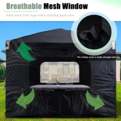 Aoodor Canopy Sidewall Replacement With 2 Side Zipper And Windows For 10' X 10' Pop Up Canopy Tent (Sidewall Only) -Sunnydaze Decor Store GUEST bd356d80 86ad 4219 bfd2 d550f2034050 1