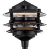 John Timberland Three-Tier Pagoda 11" High Black LED Path Lights Set Of 2
