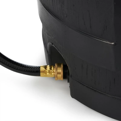 FCMP Outdoor RC45 45 Gallon Heavy Duty Outdoor Home Rain Water Catcher Barrel Container With Hose & Debris Screen, Black 4 FCMP Outdoor RC45 45 Gallon Heavy Duty Outdoor Home Rain Water Catcher Barrel Container With Hose & Debris Screen, Black - Image 4