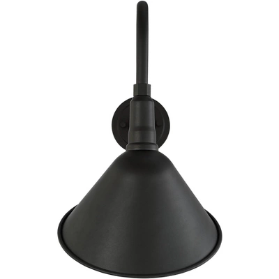 Franklin Iron Works Neihart Rustic Farmhouse Outdoor Barn Light Fixture Black Curving Gooseneck 18" For Post Exterior Barn Deck House Porch Yard Patio 4 Franklin Iron Works Neihart Rustic Farmhouse Outdoor Barn Light Fixture Black Curving Gooseneck 18" For Post Exterior Barn Deck House Porch Yard Patio - Image 4