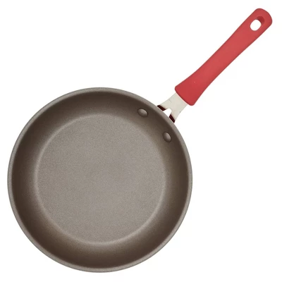 Rachael Ray Cook + Create Aluminum Nonstick Frying Pan 10" Red 6 Rachael Ray Cook + Create Aluminum Nonstick Frying Pan 10" Red - Image 6
