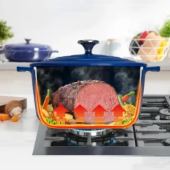 T-Fal 6qt Enameled Cast Iron Dutch Oven -Sunnydaze Decor Store GUEST bf507ade 2244 4370 8971 af854554d836