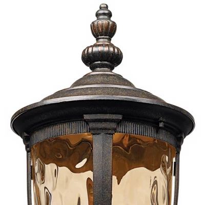 John Timberland Outdoor Post Light Fixture LED Veranda Bronze 37" Clear Hammered Glass For Exterior House Porch Patio Garden Yard 2 John Timberland Outdoor Post Light Fixture LED Veranda Bronze 37" Clear Hammered Glass For Exterior House Porch Patio Garden Yard - Image 2