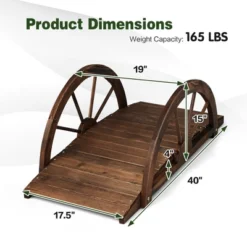 Costway 3.3FT Garden Bridge Classic Arc Wooden Bridge Decorative Garden Landscape 10 Costway 3.3FT Garden Bridge Classic Arc Wooden Bridge Decorative Garden Landscape -Sunnydaze Decor Store GUEST c0750d70 120a 461a 83ad af7933959847