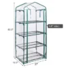 Costway Portable Mini Walk In Outdoor 4 Shelves Greenhouse