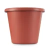 The HC Companies LIA20000E35 20 Inch Indoor/Outdoor Classic Plastic Flower Pot Container Garden Planter With Molded Rim & Drainage Holes, Terra Cotta