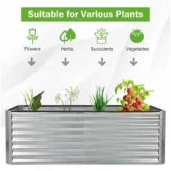 Costway Raised Garden Bed Large Metal Planter Box Kit For Vegetable Herb 6' X 3' X 2' -Sunnydaze Decor Store GUEST c15be9d0 6fb5 4d7a 9647 a7959119a026