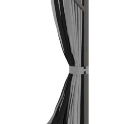 Outsunny 10' X 12' Metal Hardtop Gazebo With Mesh Sidewalls & Curtains, Double Roof Pavilion For Patio, Backyard, Deck, Porch, Gray -Sunnydaze Decor Store GUEST c182e345 36fc 4ebd 9a0c 7cfcd64c347e