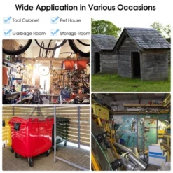 Costway 8'x6' Outdoor Storage Shed Galvanized Steel Tool House Organizer For Garden Yard 17 Costway 8'x6' Outdoor Storage Shed Galvanized Steel Tool House Organizer For Garden Yard -Sunnydaze Decor Store GUEST c2314808 a3e9 4e35 a8b6 bdec8d2ed284